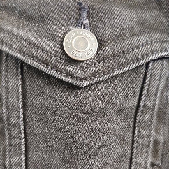 GAP Black Denim Jacket - Picture 6 of 13